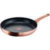 Lagostina Rosé, Padella Antiaderente Ø 32 cm, Colore Oro Rosa | Rivestimento Titanium, Indicatore di Calore Thermo-Signal, Manico Rivettato, Compatibile con Induzione
