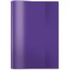 HERMA Copertina trasparente per quaderni, formato A5, realizzata in plastica resistente e lavabile, per scuola, viola 7486