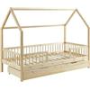 BAÏTA Letto infantile capanna Tiny pino massiccio 90 x 190 rete + cassetto incluso