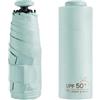 erised's bifrost Mini Sun Travel UV Umbrella Anti UPF 50 Protezione 99,9% Micro manico Rivestimento Tessuto Compatto/Leggero Piccolo Zaino Portatile/Pieghevole Borsa Tasca Ombrello Antipioggia/Blocco/Uomini Donne