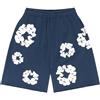 Generico Pantaloncini Palestra Uomo Pantaloncini Uomo Estivi Sciolti Fiori Shorts Running Trekking Pantaloni Corti Stampati in Schiuma a Stampa Piena Cotone Hip Hop Y2K Shorts Calzoncini