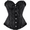 Yoisdtxc Corset da donna Plus Size Top Boned Overbust Bustier Shapewear Lingerie Floral Lace Up Trim Waist Push Up Clubwear