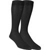 Dr. Scholl's Confezione da 2 paia di calzini a girocollo da uomo in maglia piatta non vincolanti, Nero, 6.5-12