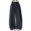 Bauzuoyo Baggy - Pantaloni da jogging da donna, stile giapponese Harajuku, a gamba larga, elasticizzati, a vita alta, per il tempo libero, stile vintage, con tasche, comodi pantaloni in tessuto
