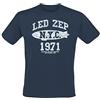 Led Zeppelin NYC 1971 Uomo T-Shirt Blu Regular