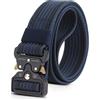 LumiSyne Cintura Tattica Per Uomo Regolabile Cintura Tattica Di Sicurezza Cintura In Tela Heavy Duty Cintura Da Lavoro Con Fibbia In Metallo a Sgancio Rapido Per Molle Sport Lavorare All'Aperto