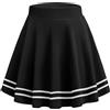 HOTOUCH Gonne da Donna con Vita Elasticizzata a Pieghe, Carine, per Scuola, Ballo, Costume di Halloween, Nero Taglia S