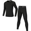 Dtone Maglia termica a maniche lunghe e leggings da calcio per bambini | Set termico sportivo per atletica, foderato in pile, morbido e traspirante, per hockey, sci, attività all'aperto