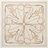 GUESS sciarpa Printed Kefiah 120X120 Cream White avorio