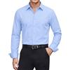SEAYIJIA Camicia Uomo Maniche Lunghe Anti-Piega Camicia Business vestibilità Regolare Camicie Uomo Tinta Unita Elasticizzate