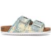 Colors of California two buckle denim sandal WHI 39