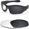 BlazerBuck Lenti di ricambio polarizzate anti-sale per occhiali da sole Oakley Monster Dog, Fotocromatico da trasparente a nero, 0