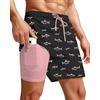 Hoqque Costume Uomo Mare Pantaloncini Estivi Pantaloni Corti M Costumi da Bagno Shorts con Tasche Sportivi Piscina Estivo Surf Accessori Corto Pantaloncino Short Sport Spiaggia Asciugatura Rapida