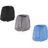 BIATWOWR Boxer sexy da uomo in rete trasparente trasparente pantaloncini larghi con gamba laterale divisa, 3 multicolore 01, L