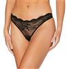 Emporio Armani Donna Thong Virtual Lace Perizoma, Nero, L