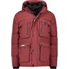 Geographical Norway Albert Men - Giacca Uomo Imbottita Calda Autunno-Invernale - Cappotto Caldo - Giacche Antivento A Maniche Lunghe - Abito Ideale Per Uomini (Bordeaux XL)