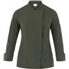 GIBLOR'S Giacca Da Cuoca Gloria 100% Poliestere Antibatterico, Traspirante, No Stiro, Ultraleggero 110 gr/mtq, Verde Militare (S)