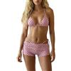 Generico Tankini Donna 2026 Mare Stampa a retrò Costume Due Pezzi Push Up Costumi da Bagno Tankini Imbottito Reggiseno Sexy e Slip da Bagno Per Spiaggia Vacanze E Piscina (B-Red, S)