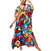 YouKD Caftano lungo da donna, stile bohémien, cardigan da spiaggia, copricostume da bagno, vestaglia taglie forti, Etichettalia unica