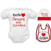 Corredino Neonato body per neonati cotone frase 100% amore della sorellina manche corte o in caldo cotone manica lunga set con bavetta cappello e tutine neonati