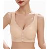 CLOUSPO Reggiseno da donna con chiusura frontale, senza fili, post chirurgia, mastectom, gelatina, per anziani, donne anziane, con supporto morbido senza cuciture imbottito bralette