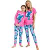 Disney Lilo & Stitch - Pigiama da Bambina e Donna, con Scritta Family Mate