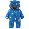 WYTbaby Tuta da neve per bambini, calda, invernale, con cappuccio, spessa, per ragazzi e ragazze, 3-24 mesi, Azzurro, 9-12 Monate