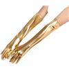krautwear® Guanti da donna metallizzati, lunghezza ca. 44 cm, colore: oro argento