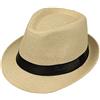nonotse Lyguy Cappello per bambino Jazz Panama Trilby Fedora da Gangster Esterno Traspirante Cappello da Sole Ragazze e Ragazzi, 52-54