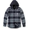 Carhartt Rugged Flex Relaxed Fit Flannel Fleece Lined Hooded Shirt Jac Camicia con Cappuccio Foderata in Pile di Flanella con vestibilità Comoda e Robusta Uomo (Pacco da 1)