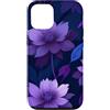 Deep Purple, Lavender & Lilac Flower Gif Custodia per iPhone 12/12 Pro Motivo floreale botanico scuro con fiori viola