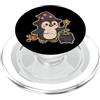 penguin wizard cauldron wand magic Hallo Mago pinguino con calderone e bacchetta PopSockets PopGrip per MagSafe