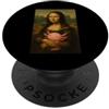 Novelty Stuff By Del Monna Lisa Holding Baby Axolotl Divertente Da Vinci Pittura PopSockets PopGrip Adesivo