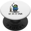 Funny Frog Meme Skiing Humor Gifts Men W We Ski At Dawn Frog Divertente Rana Meme Sci Amante Inverno PopSockets PopGrip Adesivo