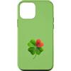 happyou4designs Custodia per iPhone 12 mini Quadrifoglio con cuore