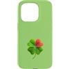happyou4designs Custodia per iPhone 15 Pro Quadrifoglio con cuore