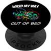 PC Gamer Keyboard Gaming Apparel PC Gamer WASD My Way Out Of Bed Funny Gaming PopSockets PopGrip Adesivo