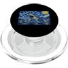 Shark Designs Tees and Gifts Shark Fish Van Gogh Style Starry Night Funny Graphic Cool PopSockets PopGrip per MagSafe
