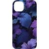 Purple Aesthetic Gifts Custodia per iPhone 14 Plus Fiore botanico estetico floreale di ibisco viola scuro
