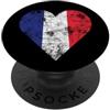 France Heart Flag Tees Co Bandiera Francia Cuore PopSockets PopGrip Adesivo