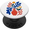 Matisse Inspired Tees & Apparel Ritaglio floreale astratto ispirato a Matisse metà secolo PopSockets PopGrip Adesivo