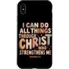 Groovy Philippians 4:13 Bible Verse Chri Custodia per iPhone XS Max Posso fare tutto attraverso Cristo Christian Groovy Retro