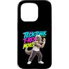 Retro Dino Dance Club Custodia per iPhone 15 Pro Tecktonik T-Rex Moves - Dinosauro danzante degli anni 2000