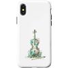 Disegni Artistici Violoncello Floreale V Custodia per iPhone X/XS Violoncello Floreale Vintage Musica Classica