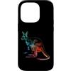 ROOTED WILD SOUL painted rainbow animal Custodia per iPhone 14 Pro Simpatico disegno colorato di canguro Silouhette di canguro