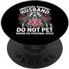 Do Not Pet Husband Men's Funny Emotional Do Not Pet Festa del papà Papà Divertente Supporto emotivo Marito PopSockets PopGrip Adesivo