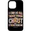 Groovy Philippians 4:13 Bible Verse Chri Custodia per iPhone 13 Pro Max Posso fare tutto attraverso Cristo Christian Groovy Retro