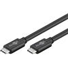 Goobay 67976 Cavo USB-C 3.1 di 1a Generazione, Nero, 1 m Lunghezza del Cavo