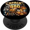 Cosmic Grill Co Space Smells Like BBQ - Maglietta divertente con astronauta PopSockets PopGrip Adesivo