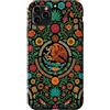 Folk Art Gifts Custodia per iPhone 11 Pro Max Bandiera messicana modello azteco Messico Pride floreale